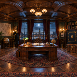 victorian study escape room panorama